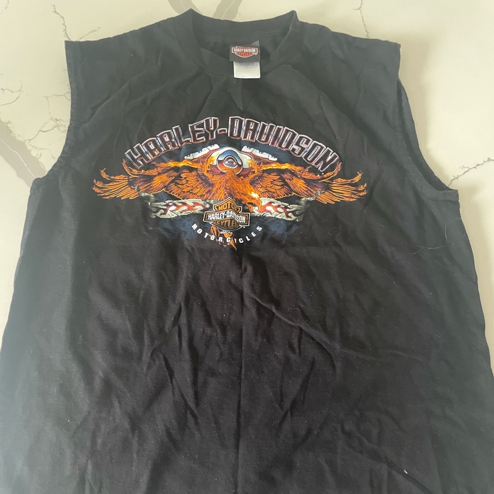 Vintage Harley Davidson Cut Off